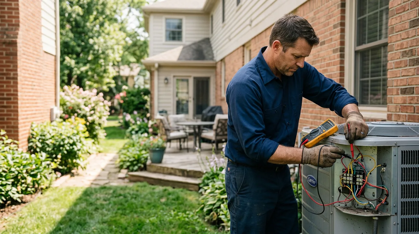 HVAC technician working near Hermosa Beach, CA